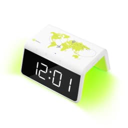 Зарядная станция с часами 15W Флейм (Flame), белая