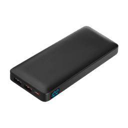 Внешний аккумулятор с цветной подсветкой Анкор Макс Плюс PD (Ancor PD Max Plus) 10000 mAh, черный