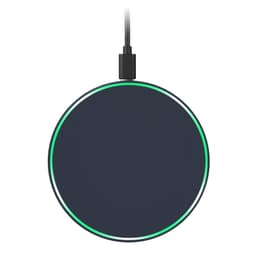 Беспроводное зарядное устройство с подсветкой 15W Аурис (Auris), синее
