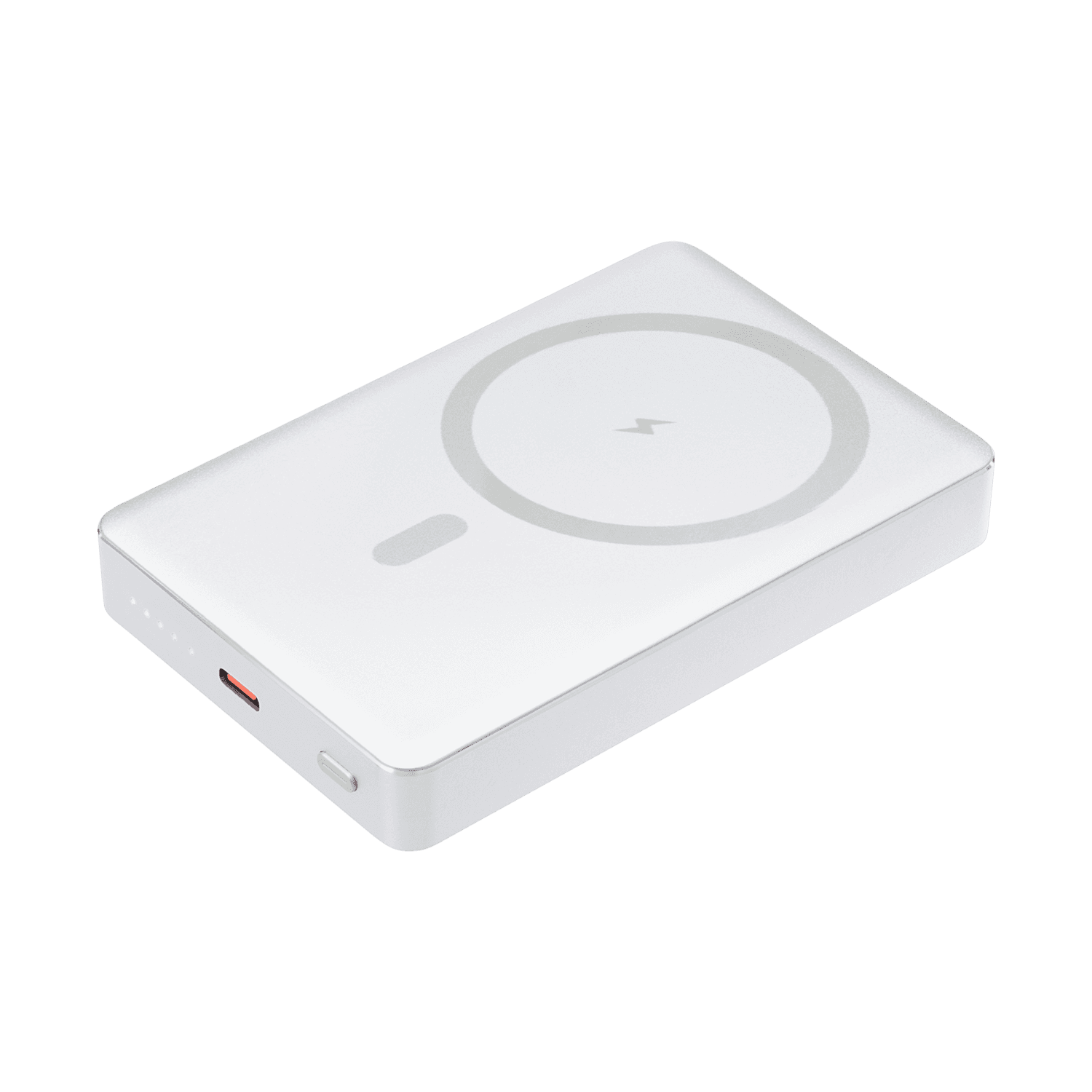 Внешний аккумулятор Атлантис Плюс PD (Atlantis PD Plus) 10000mAh с функцией беспроводной зарядки 15W, серебряный