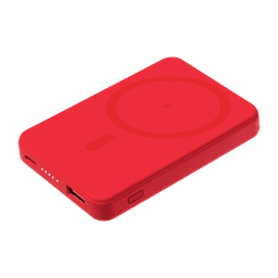 Внешний аккумулятор Ларго PD (Largo PD) 5000mAh с функцией беспроводной зарядки 15W, красный