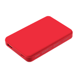 Внешний аккумулятор Ларго PD (Largo PD) 5000mAh с функцией беспроводной зарядки 15W, красный