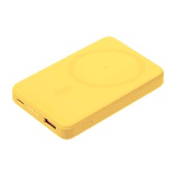 Внешний аккумулятор Ларго PD (Largo PD) 5000mAh с функцией беспроводной зарядки 15W, желтый