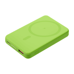 Внешний аккумулятор Ларго PD (Largo PD) 5000mAh с функцией беспроводной зарядки 15W, салатовый