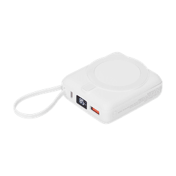 Внешний аккумулятор с подсветкой Риттер PD (Ritter PD) 10000mAh с функцией беспроводной зарядки 15W, белый
