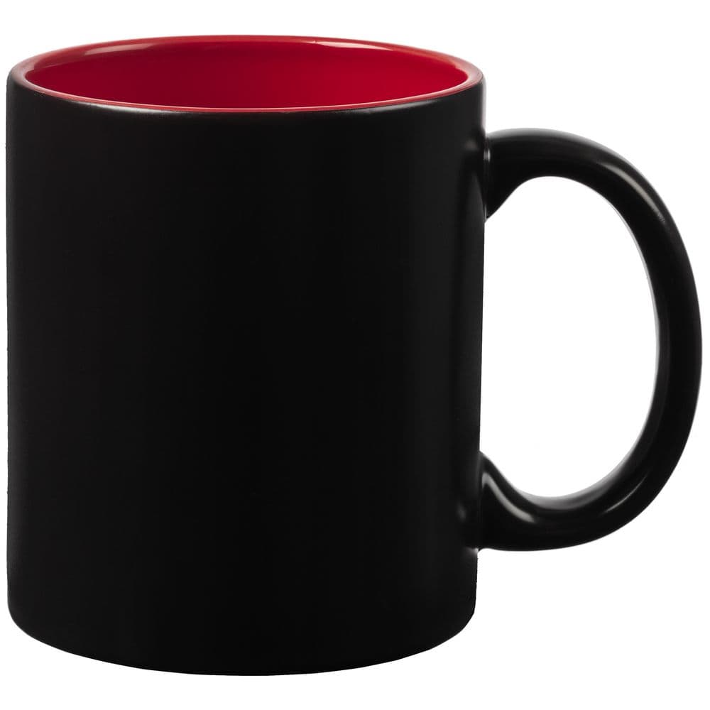 black, red
