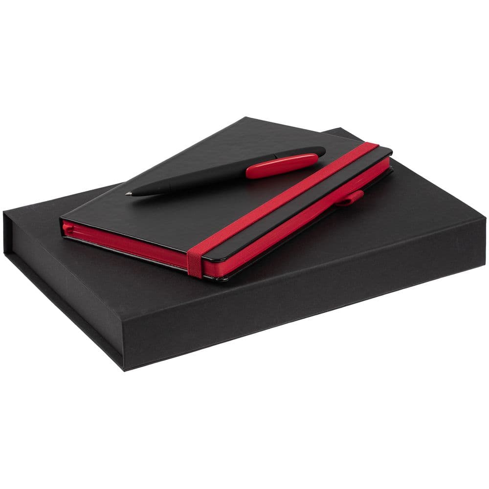 black, red