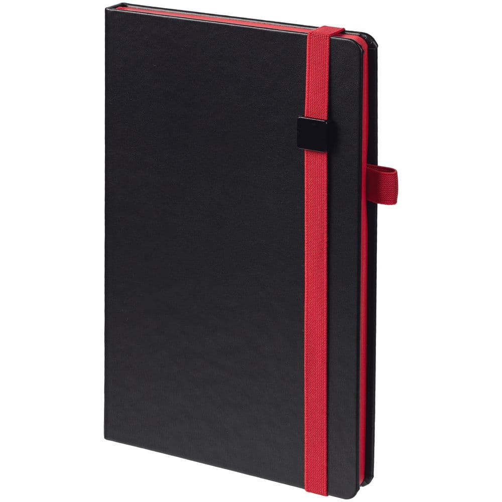 black, red