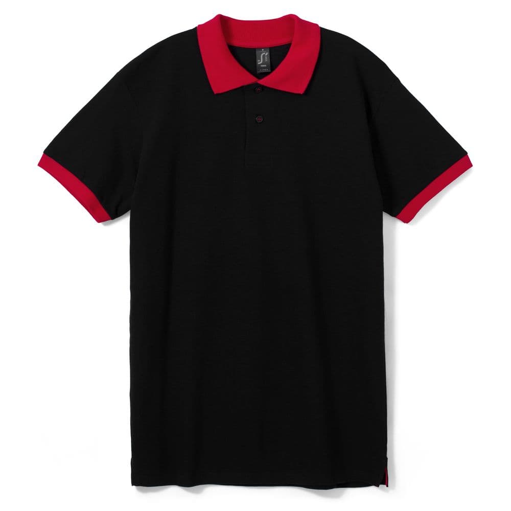 black, red