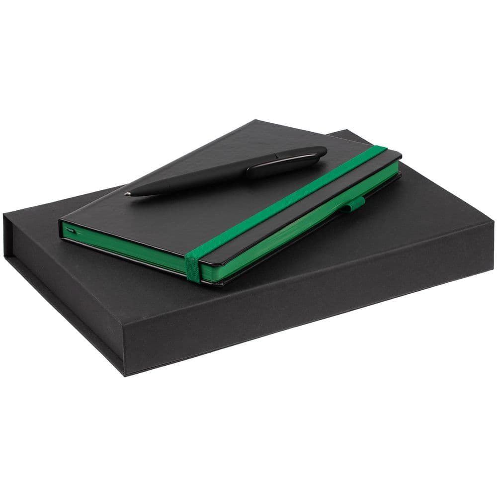 black, green