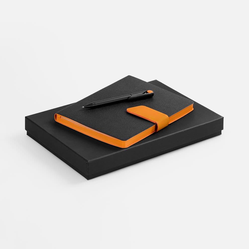 black, orange
