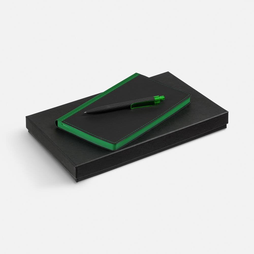 black, green