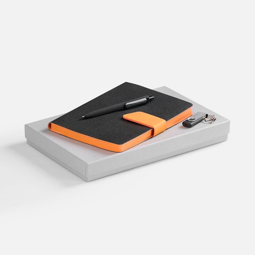 black, orange