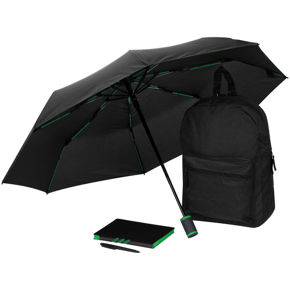 black, green