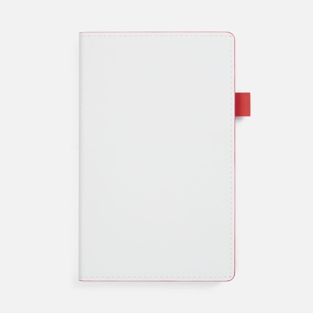 white, red