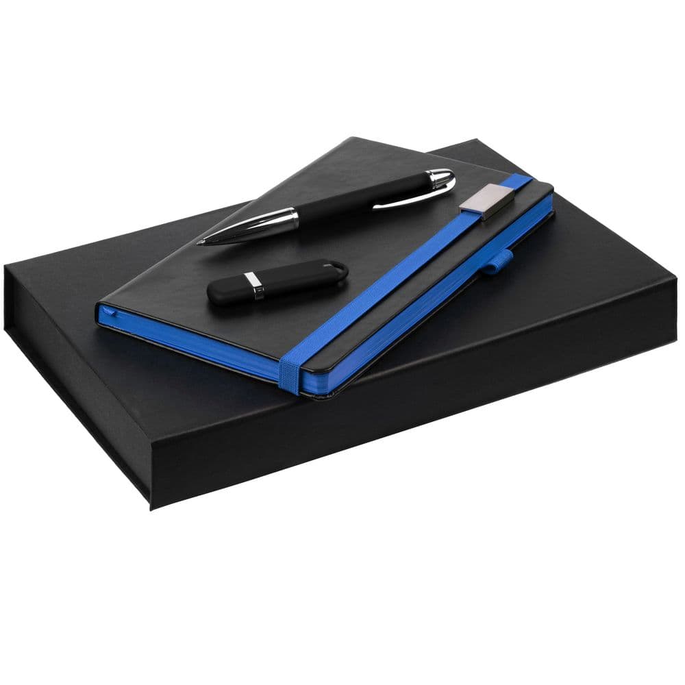 black, blue