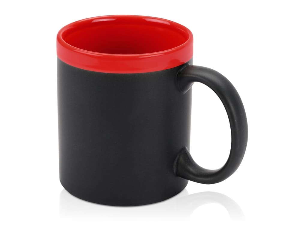 black, red