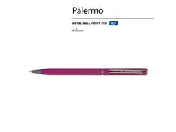 Ручка шариковая автоматическая BrunoVisconti® "PALERMO" цвет корпуса бордовый, soft-touch, 0.7 мм