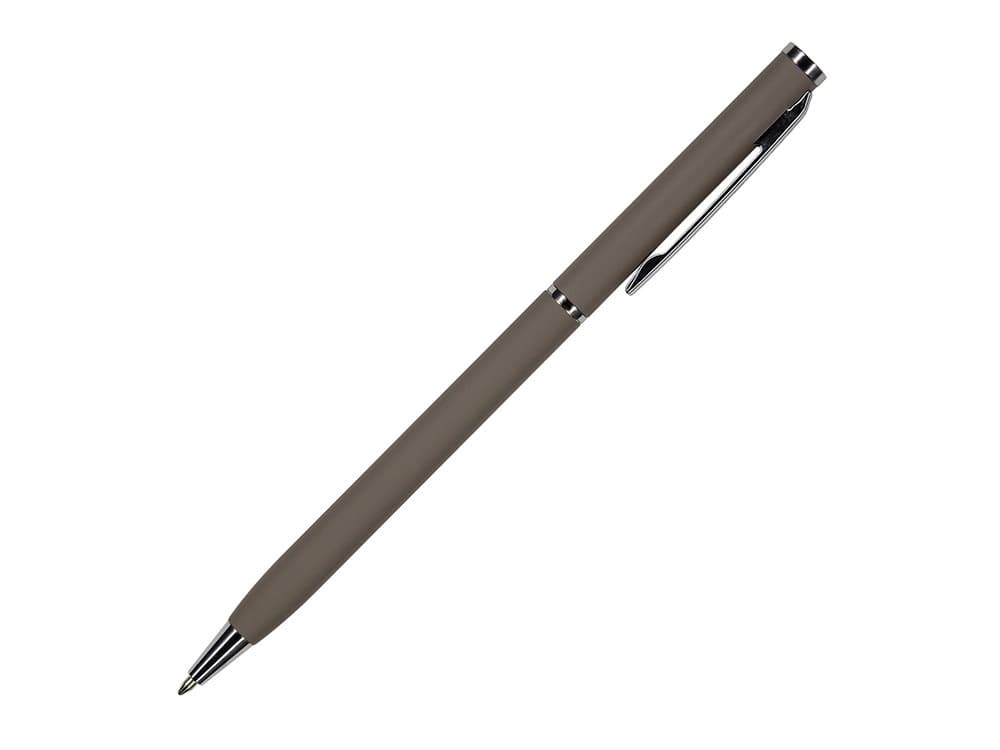 Ручка шариковая автоматическая BrunoVisconti® "PALERMO" цвет корпуса серый, soft-touch, 0.7 мм