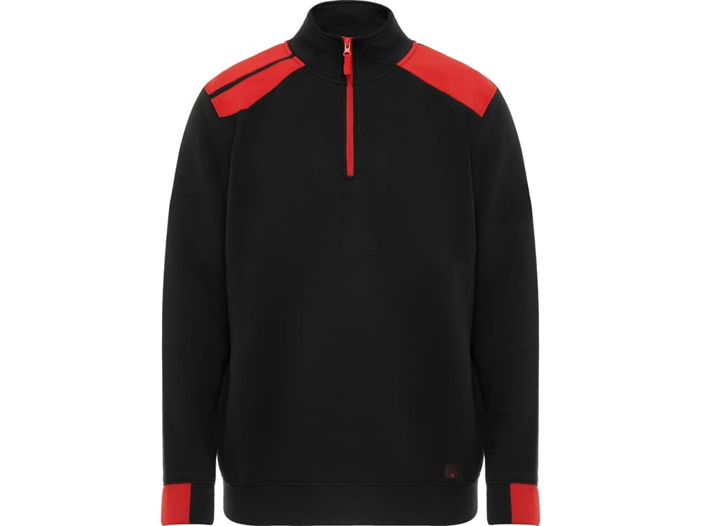 black, red