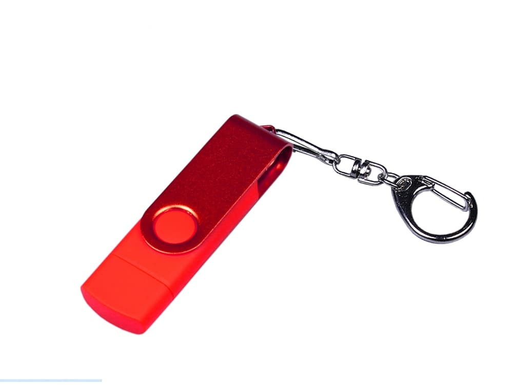 USB-флешка на 64 ГБ 3 в 1 поворотный механизм