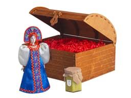 Подарочный набор: кукла фарфоровая