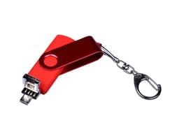 USB-флешка на 64 ГБ 3 в 1 поворотный механизм