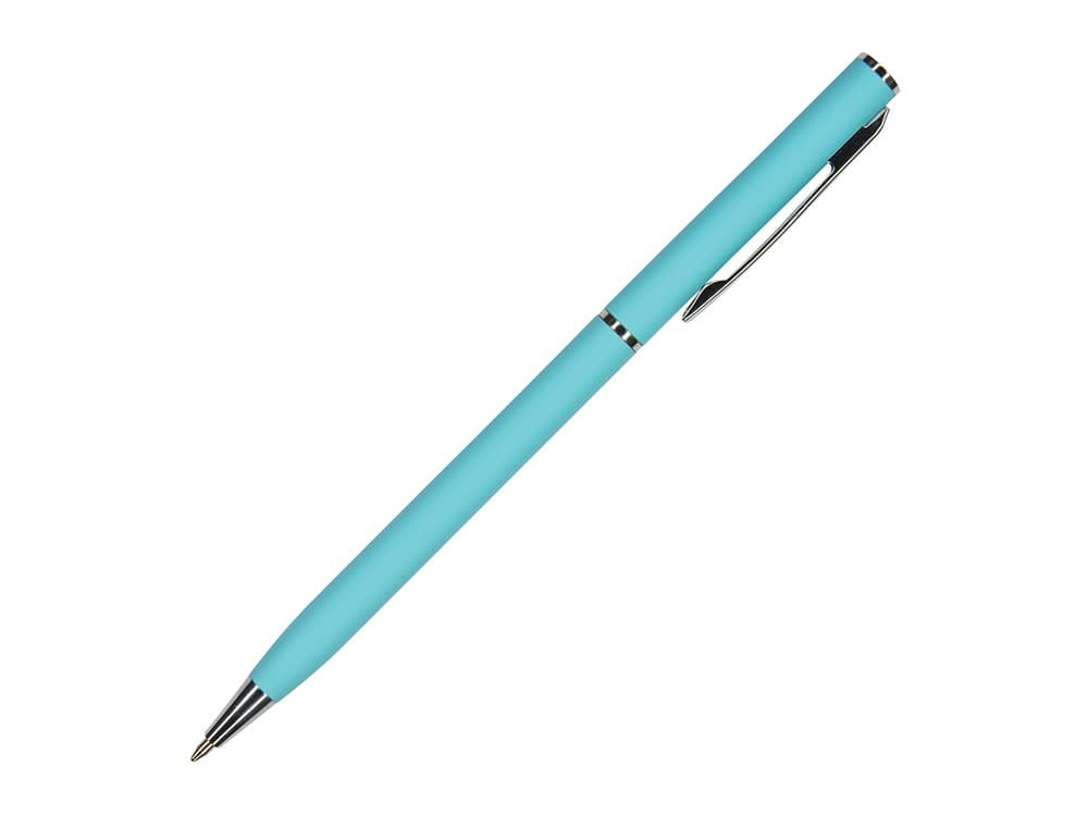 Ручка шариковая автоматическая BrunoVisconti® "PALERMO" цвет корпуса бирюзовый, soft-touch, 0.7 мм