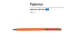 Ручка шариковая автоматическая BrunoVisconti® "PALERMO" цвет корпуса оранжевый, soft-touch, 0.7 мм