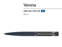 Ручка шариковая автоматическая BrunoVisconti "VERONA" цвет корпуса синий, soft-touch, 1 мм, синяя