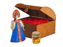 Подарочный набор: кукла фарфоровая