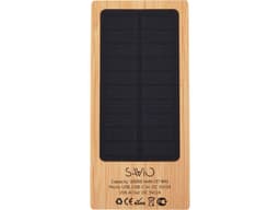 Внешний аккумулятор с подсветкой лого и солнечной панелью «Reedia S1», 10000 mAh, бамбук