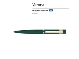 Ручка шариковая автоматическая BrunoVisconti "VERONA" цвет корпуса зеленый, soft-touch, 1 мм, синяя