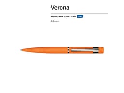 Ручка шариковая автоматическая BrunoVisconti "VERONA" цвет корпуса оранжевый, soft-touch, 1 мм, синяя