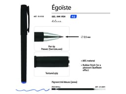 Ручка пластиковая гелевая «Egoiste Black» под персонализацию