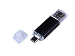 USB-флешка на 32 Гб c двумя дополнительными разъемами MicroUSB и TypeC
