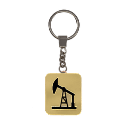 Брелок-обвес Нефтяная вышка (золотой с черным)