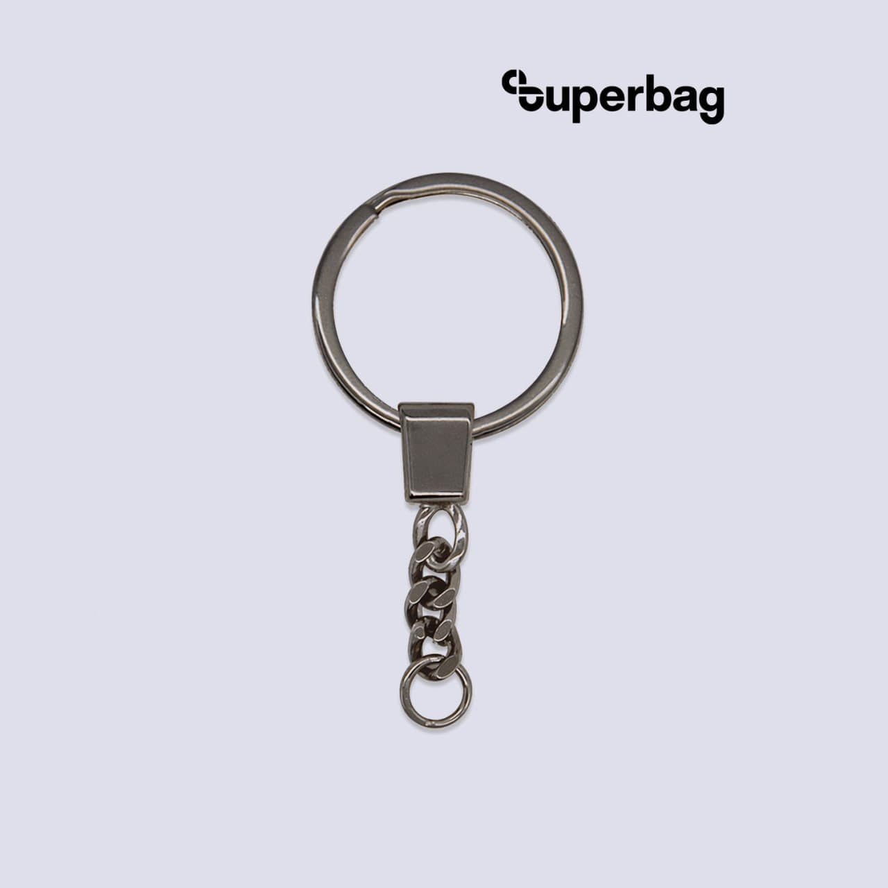 Кольцо с цепочкой Ring для обвеса, L=7см (чёрный никель)