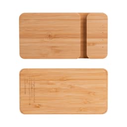 Беспроводное (10W) зарядное устройство "Bamboo Power" 5000 mAh с подставкой под смартфон, бамбук