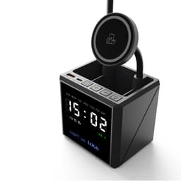 Лампа "Smart Flex" с беспроводным 3в1 (15W) ЗУ с MagSafe, часами, карандашницей и подсветкой логотипа